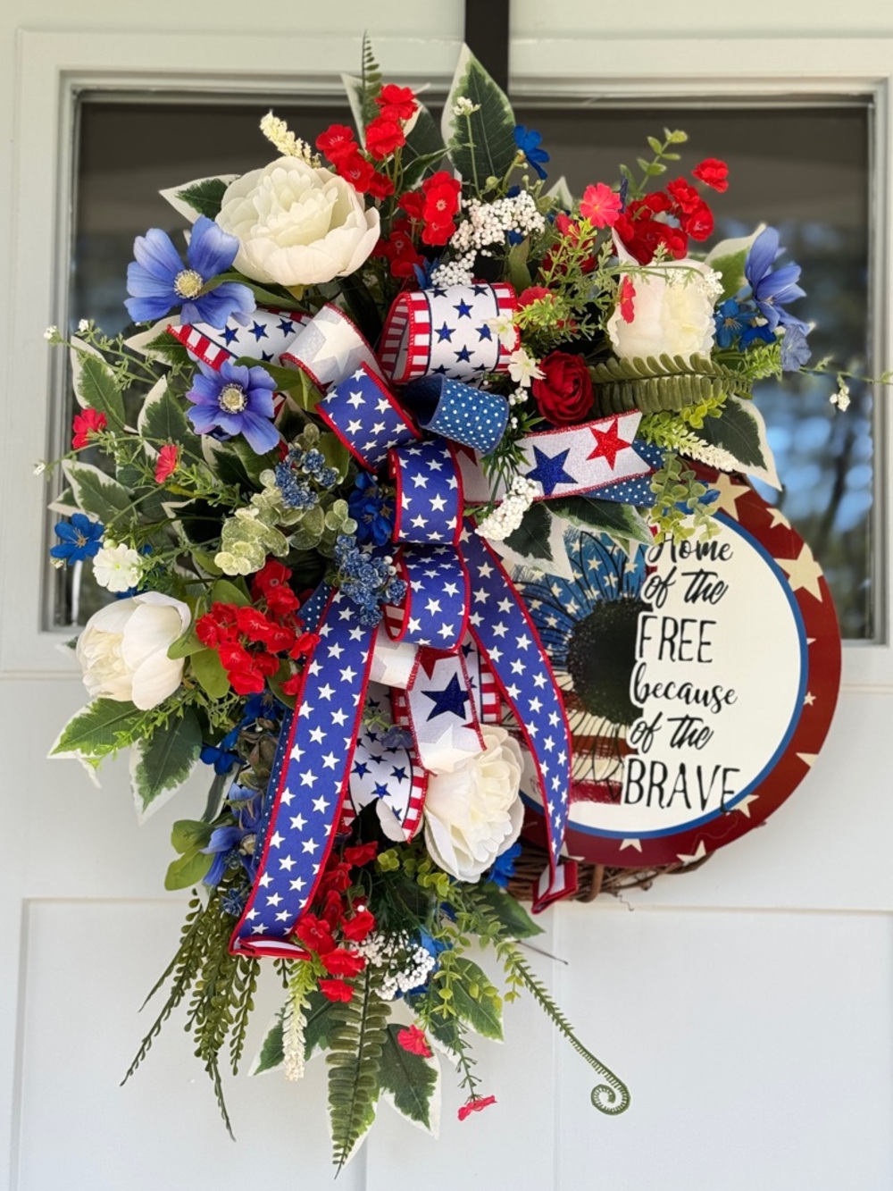 Patriotic Home of the Free Design Wreath